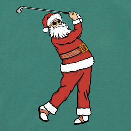 Golfing Santa Short Sleeve Crusher T-Shirt